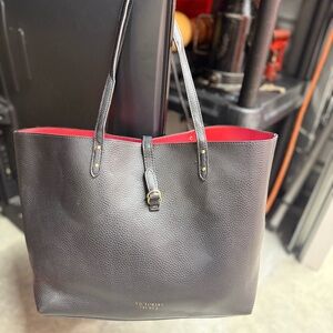 Victoria's Secret Black Tote with Red Interior